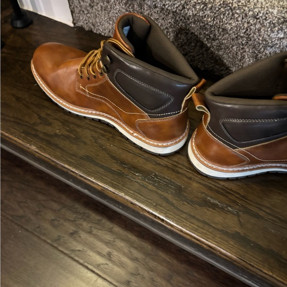 Men’s brown ankle boots. Triple tone brown ankle boots. - Picture 3 of 5